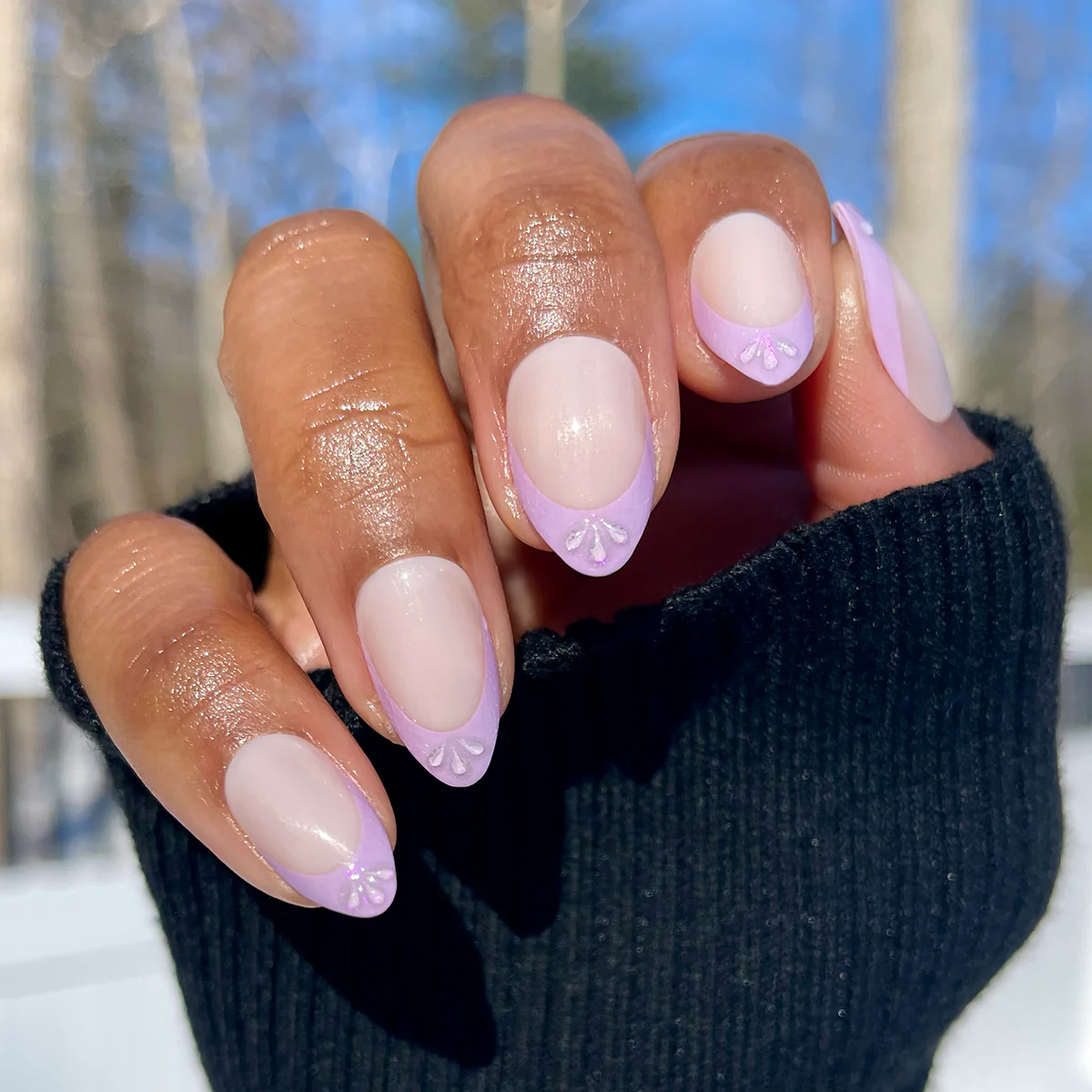 3D Iridescent Petal - Press-On | Medium | Almond - Image 4
