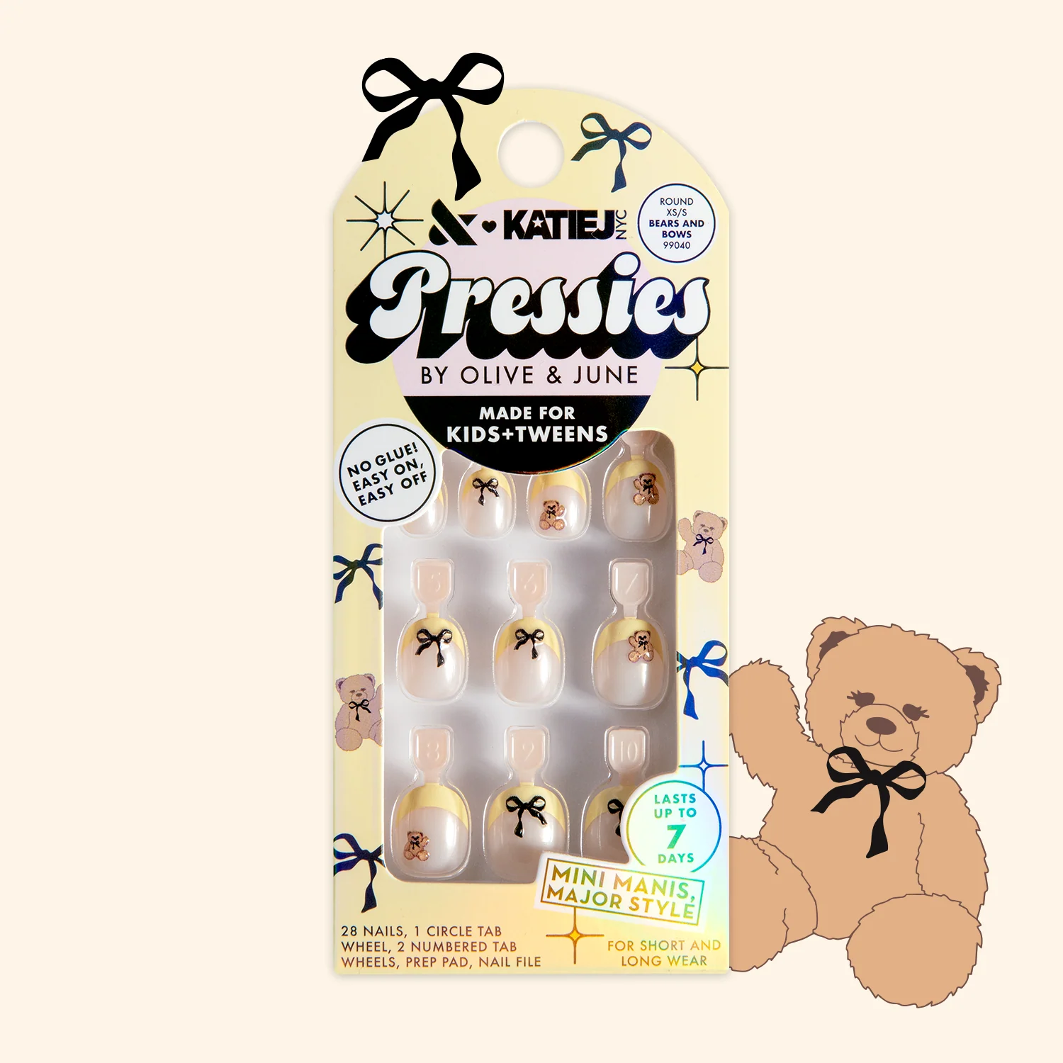 Bears and Bows - Pressies | Extra Short Short | Round - Image 3