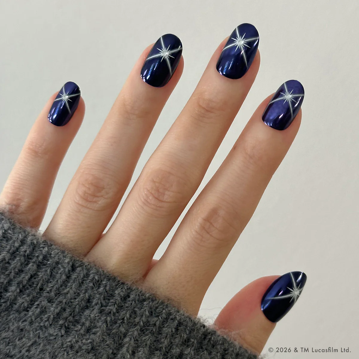 Blue Celestial Chrome - Press-Ons | Short | Round - Image 7