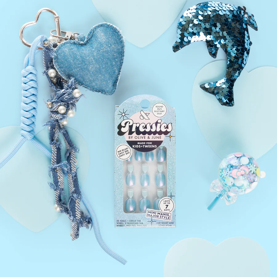 Blue Fairy Dust - Pressies | Extra Short Short | Round - Image 3