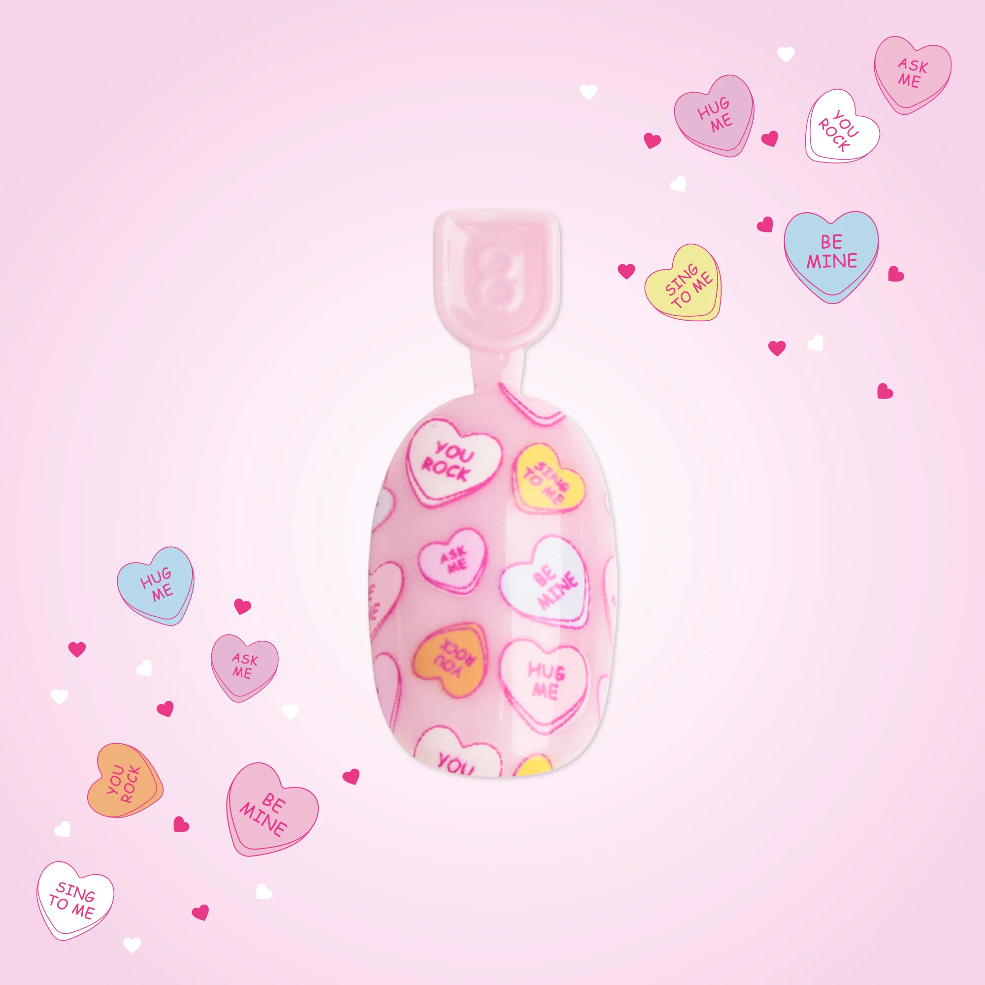 CRAZY FOR CANDY HEARTS - Pressies | Short Medium | Round - Image 2