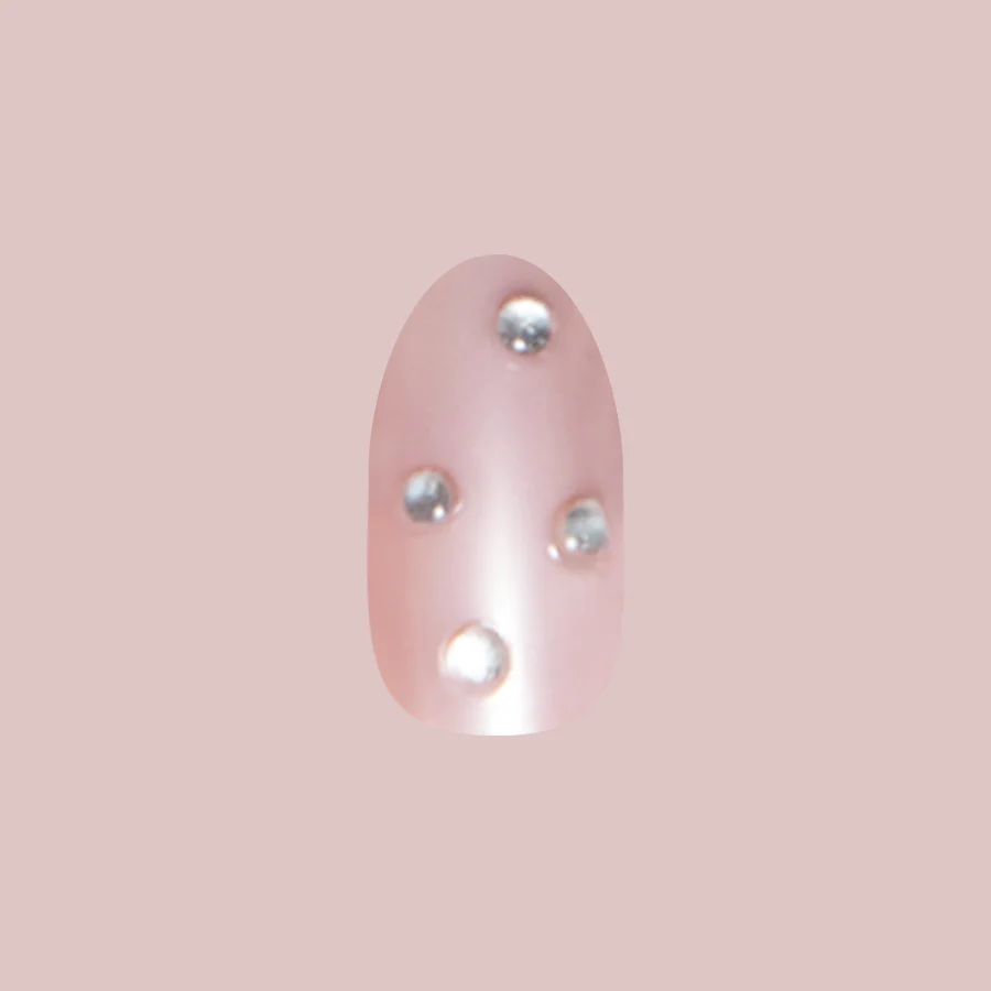 Diamond Chrome Mani - Press-On | Medium | Oval - Image 2