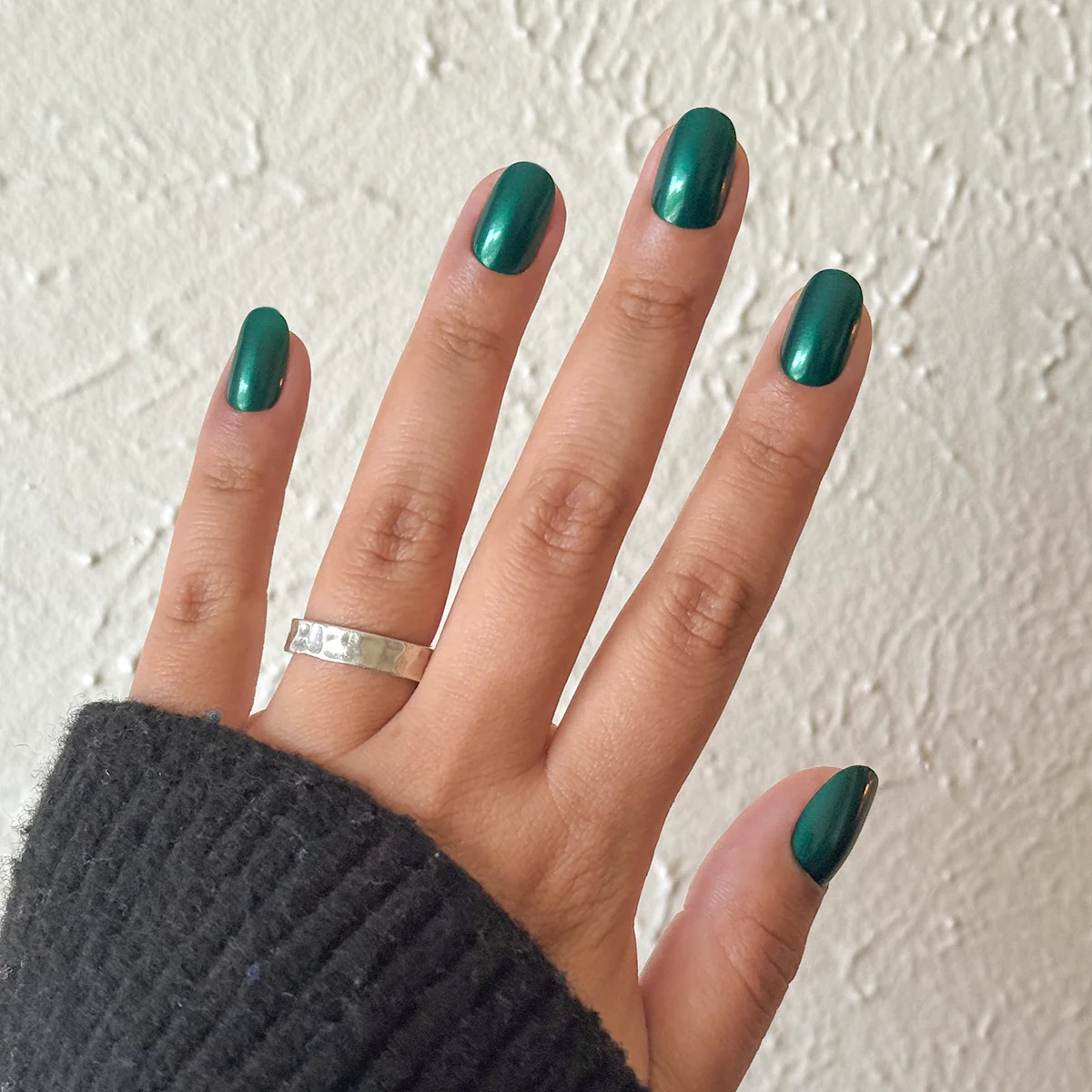 Emerald Velvet - Press-On | Medium | Almond - Image 5