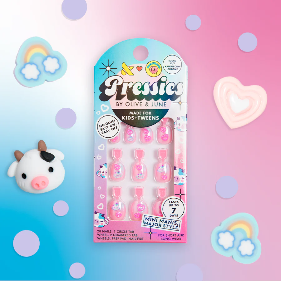 Kawaii Cow Chrome - Pressies | Extra Short Short | Round - Image 3