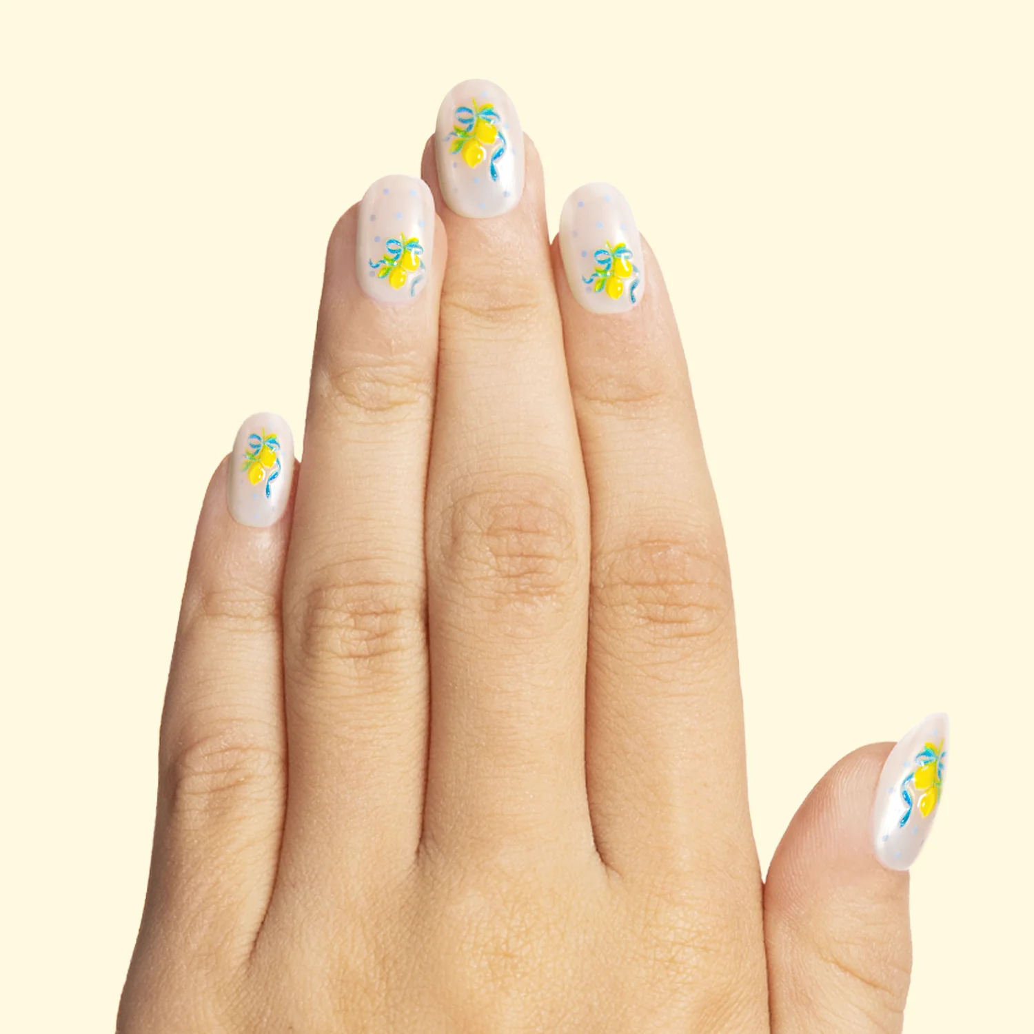 Lemon Polka Dot Party - Pressies | Short Medium | Round - Image 4