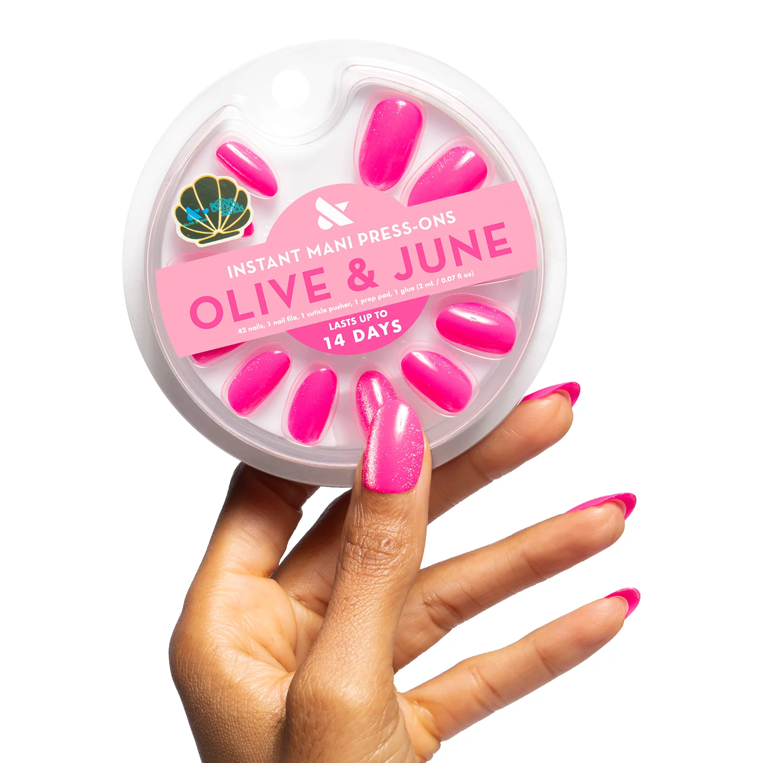 Magenta Velvet - Press On | Medium | Oval - Image 3