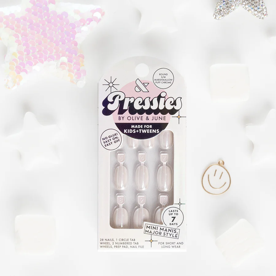 Marshmallow Puff Chrome - Pressies | Short Medium | Round - Image 3