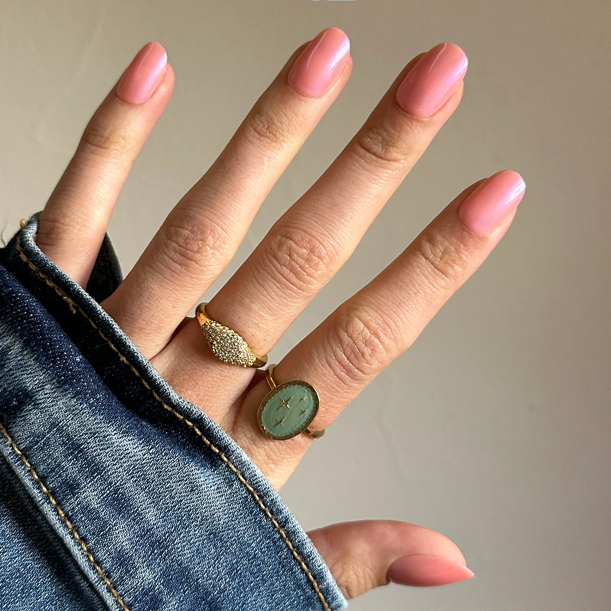 Olive Y'all | Short | Round - Tab Press-On - Image 4
