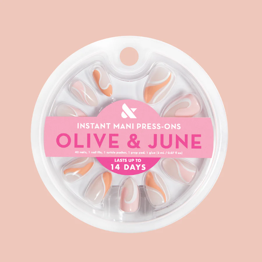 Pink Swirl Mixed Pack - Press-On | Medium | Almond
