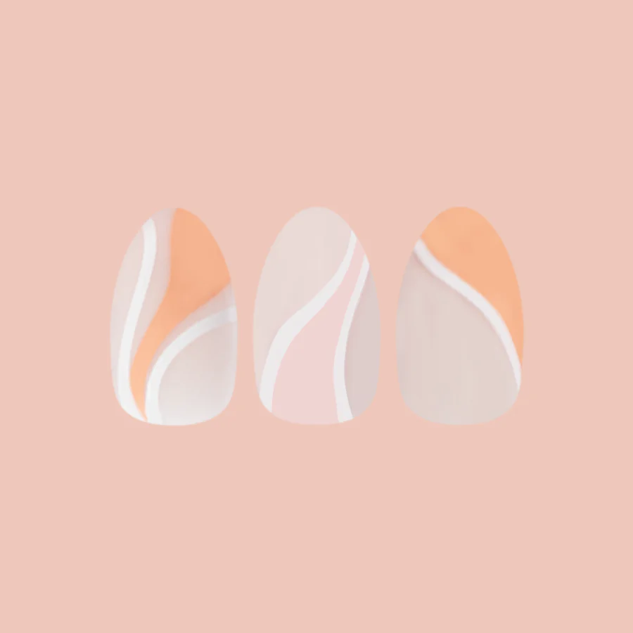 Pink Swirl Mixed Pack - Press-On | Medium | Almond - Image 2