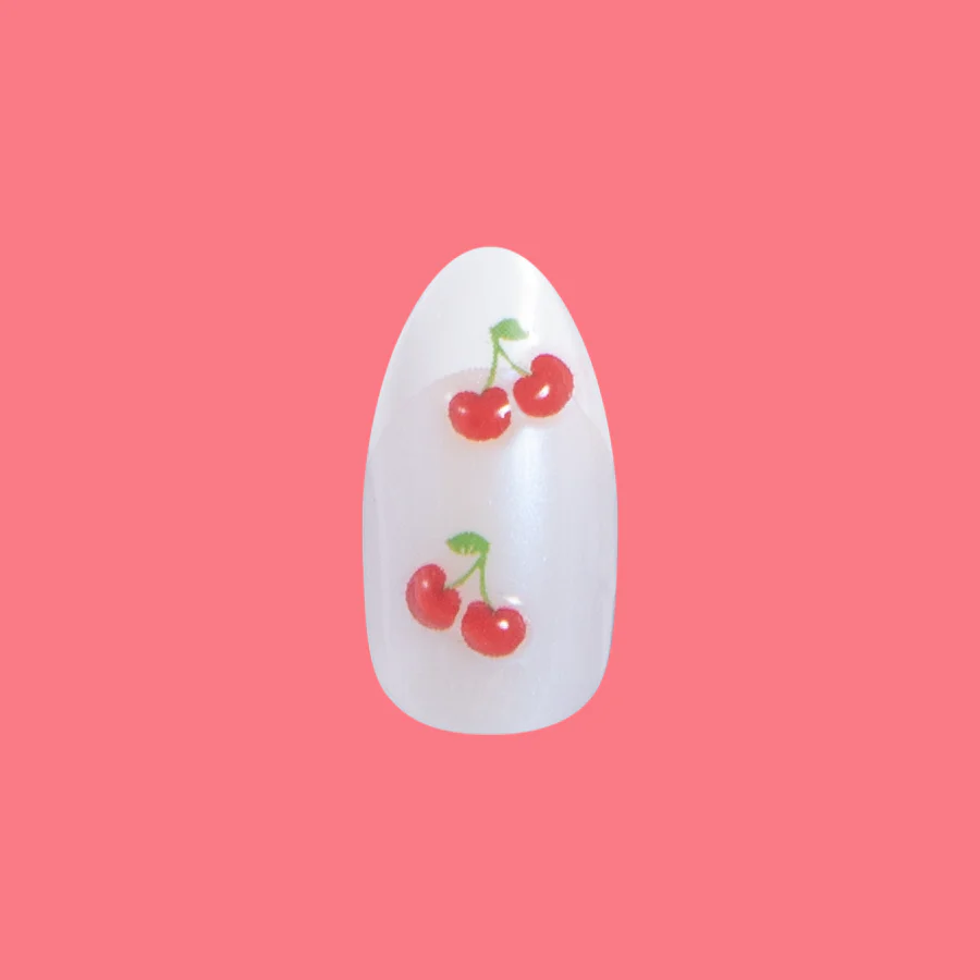 Puffy Cherry French - Press-On | Medium | Almond - Image 2