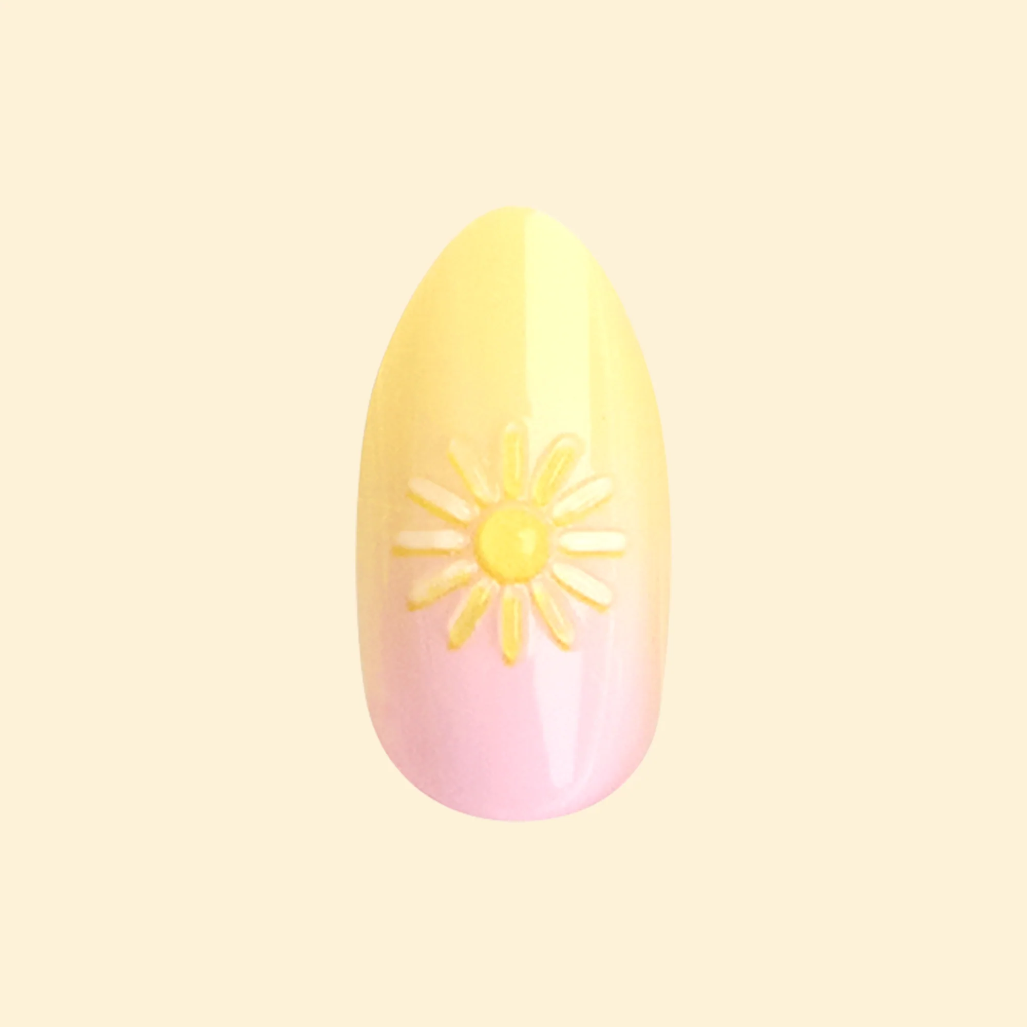 Puffy Sun Gradient - Press On | Medium | Almond - Image 2