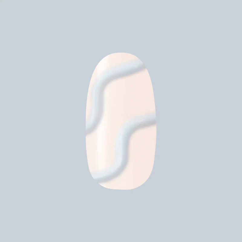 Puffy Swirls - Press-On | Short | Round - Image 2