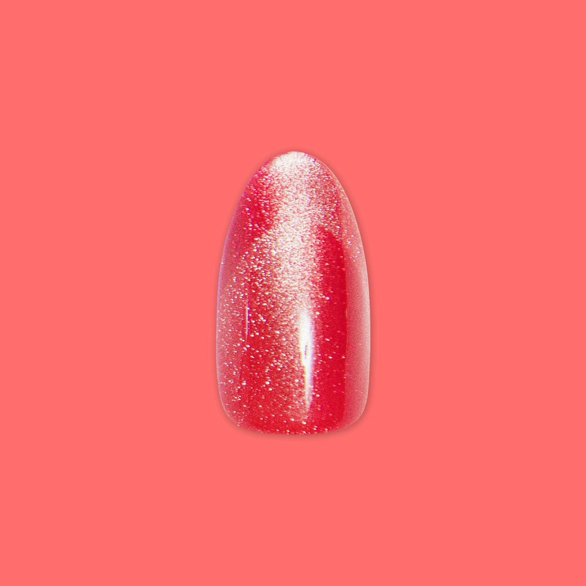 Red Illusion Velvet French - Press On | Medium | Almond - Image 2
