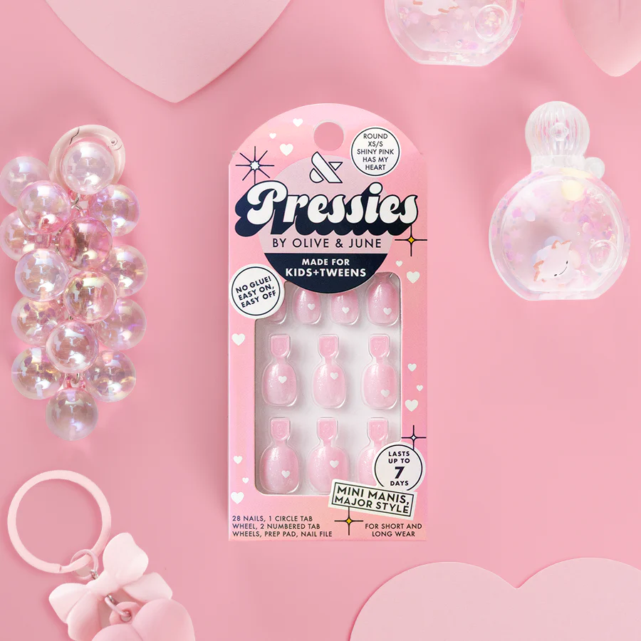 Shiny Pink Has My Heart - Pressies | Extra Short Short | Round - Image 3