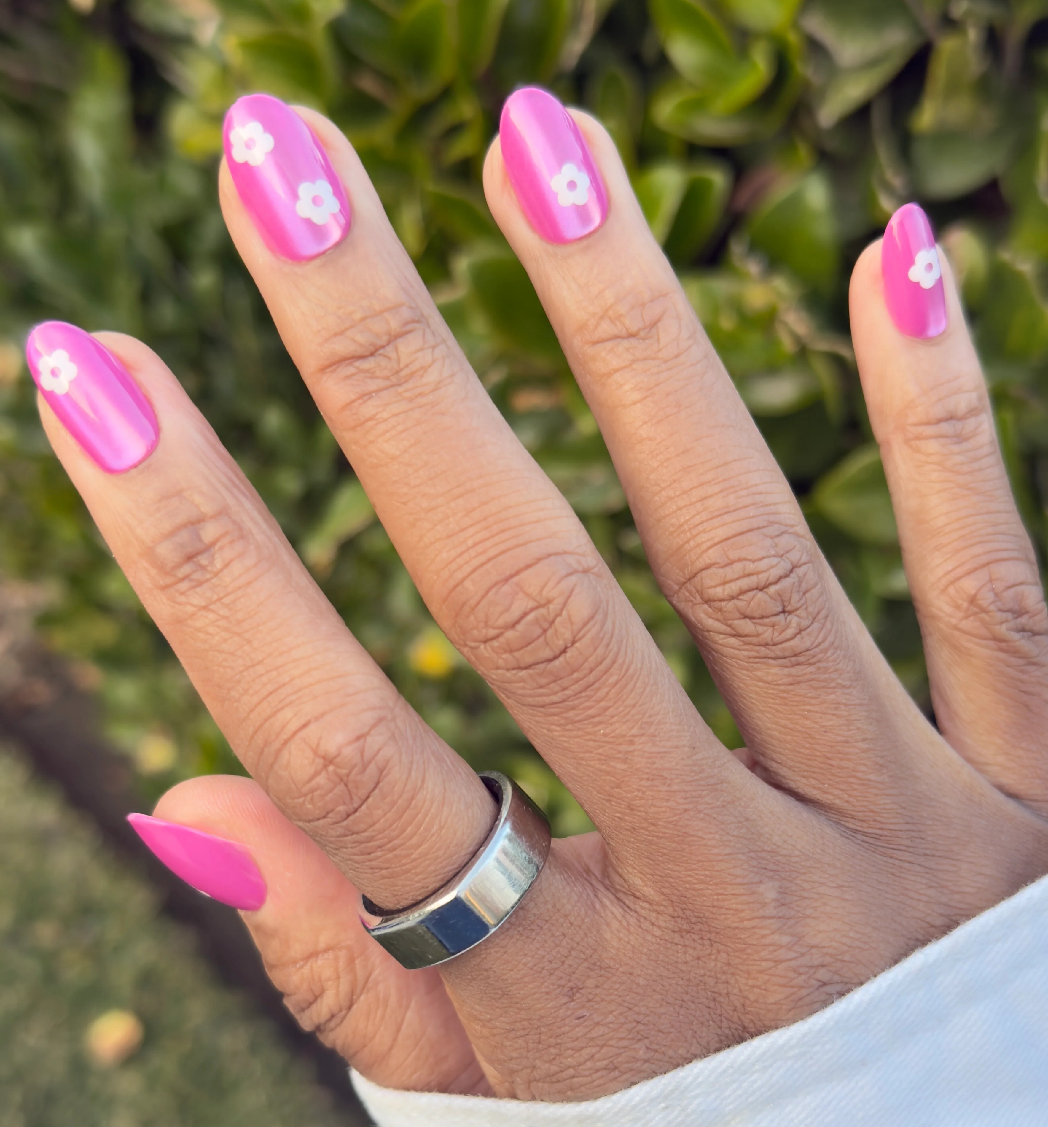 Sparkle Floral - Press-On | Medium | Oval - Image 4