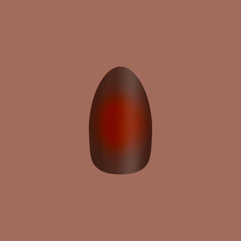 Subtle Chocolate Aura - Press-On | Medium | Almond - Image 2