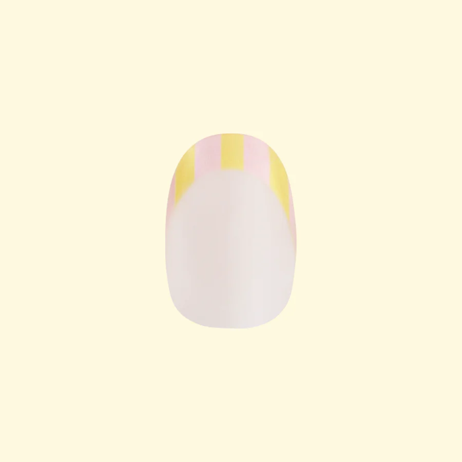 Summer Stripe French - Press-On | Short | Round - Image 2