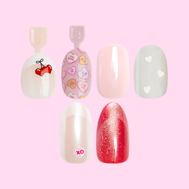 Valentine’s Day Press-on Set (Instant Mani + Super Stick + Pressies) - Image 2