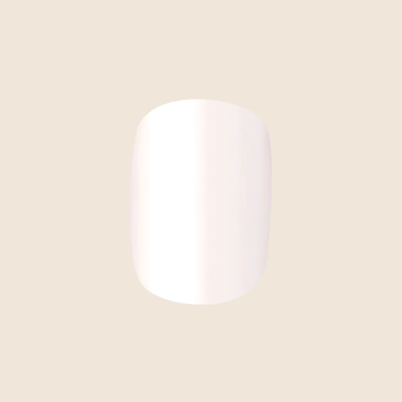 White Jelly Chrome - Press-On | Extra Short | Round - Image 2